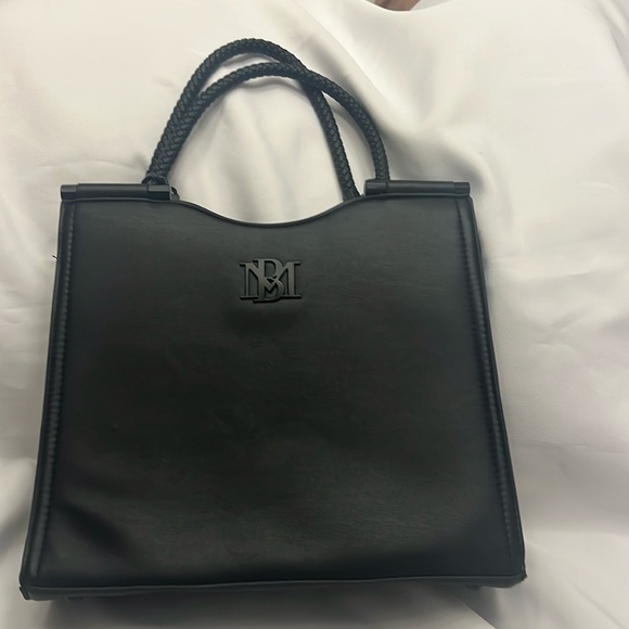 Badgley Mischka Handbags - Badgley Mischka Large Tote/Crossbody with Braided Handles - Black